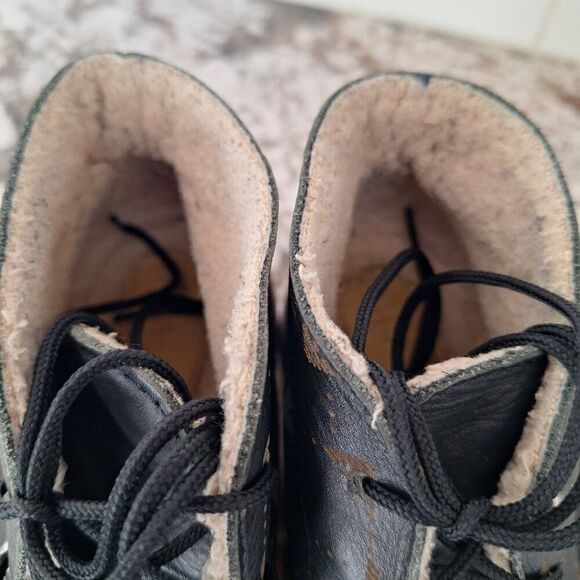 Armani Junior Winter Blue Leather Boots for Kids size 13 - Picture 6 of 9